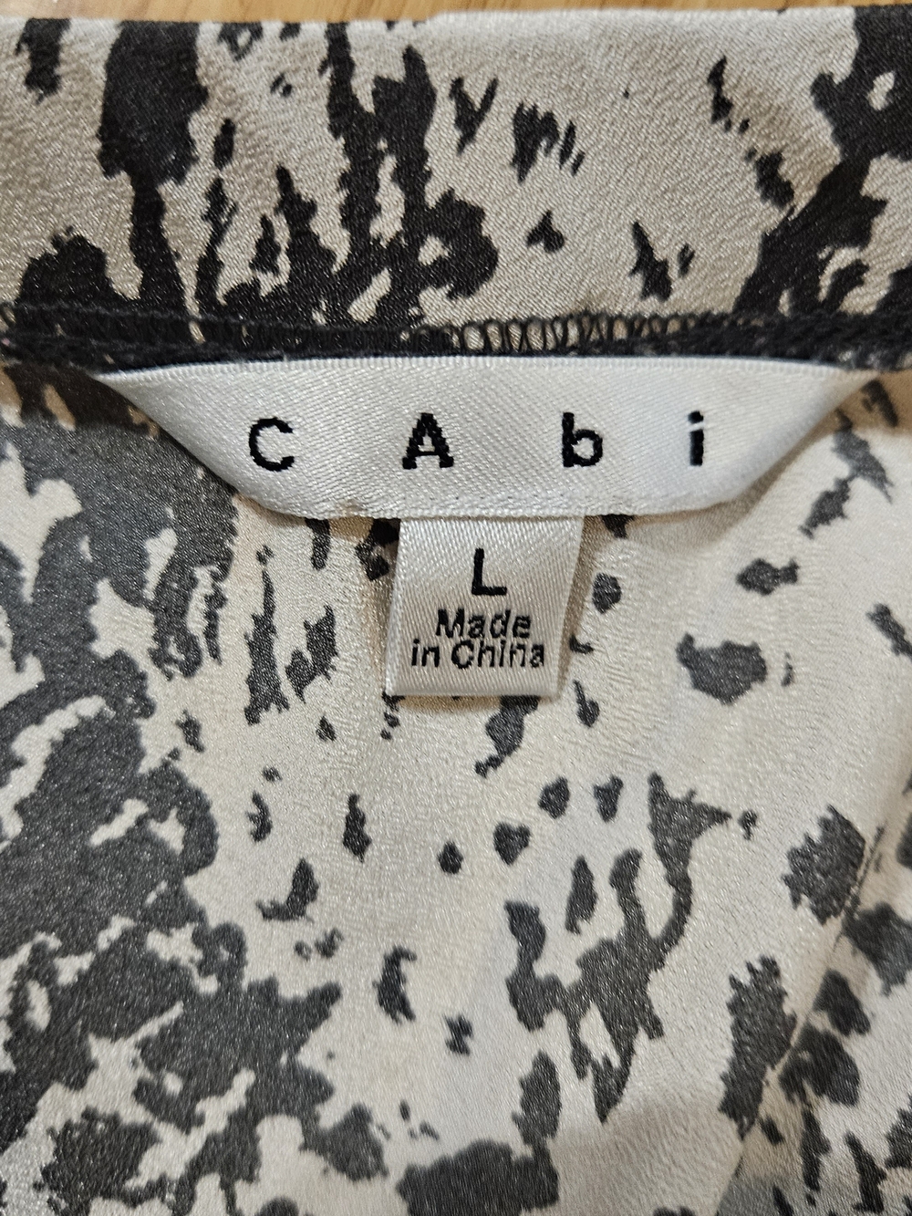 CAbi Black and White Abstract Tiered Flowy Lightweight Maxi Skirt - Picture 5 of 5